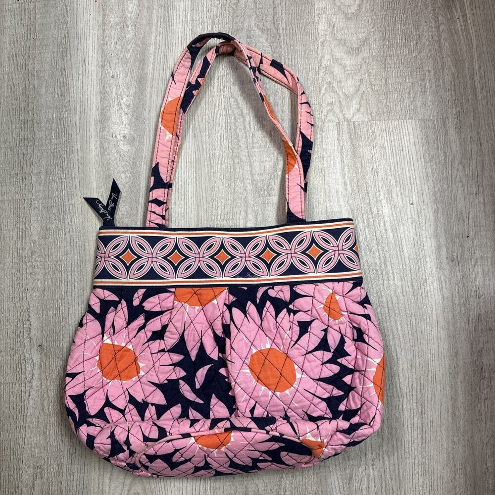 Vera Bradley Shoulder Bag Retired Loves Me Morgan Pink Orange Floral Tote